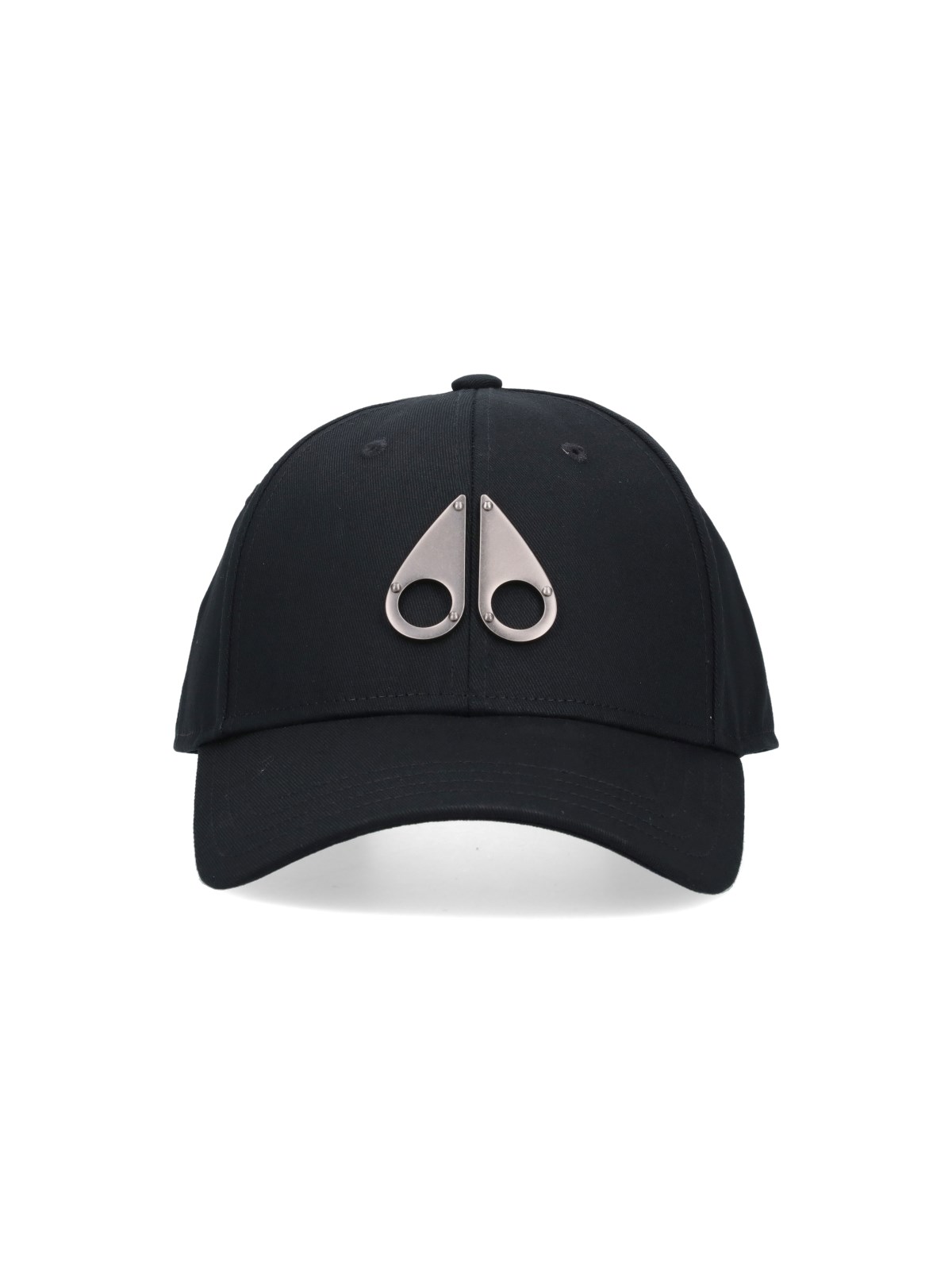 Moose Knuckles Logo Baseball Cap In Black  
