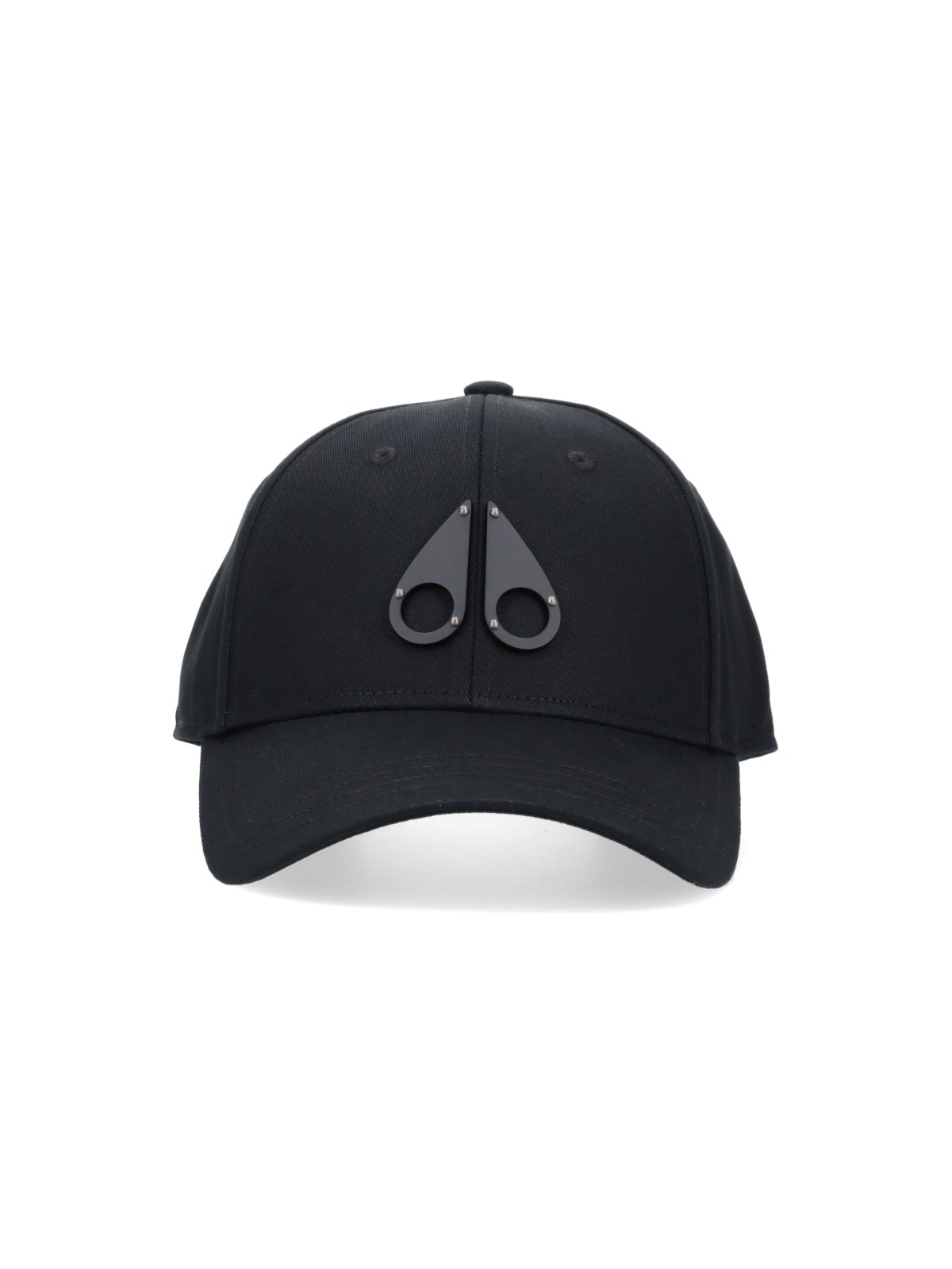Shop Moose Knuckles Logo Baseball Cap In Black  