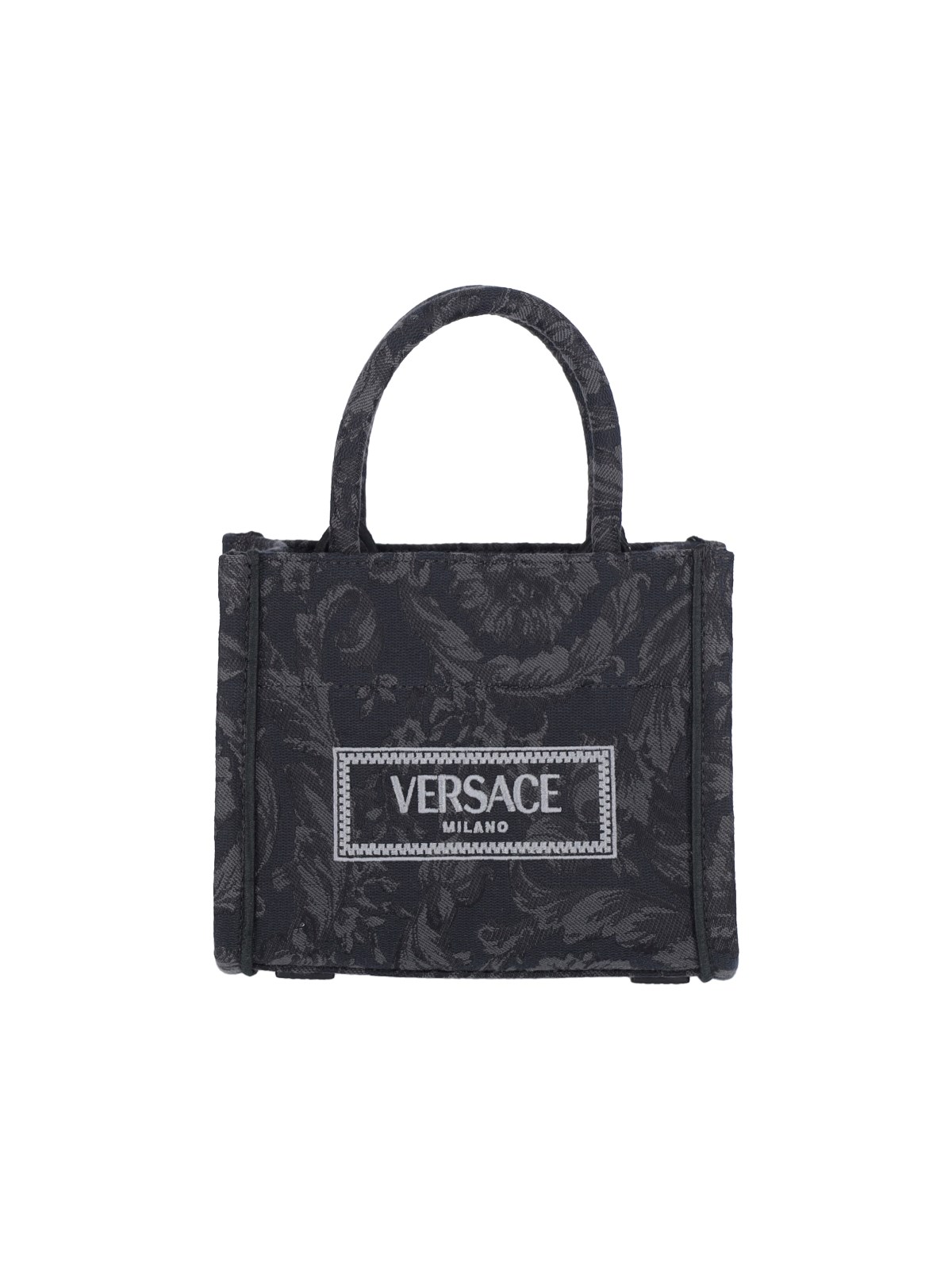 Shop Versace Mini Bag "athena Barocco" In Black  