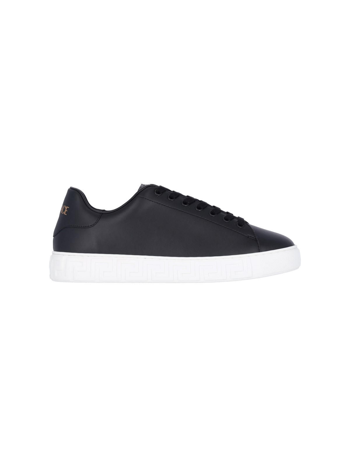 Shop Versace "greca" Low-top Sneakers In Black  