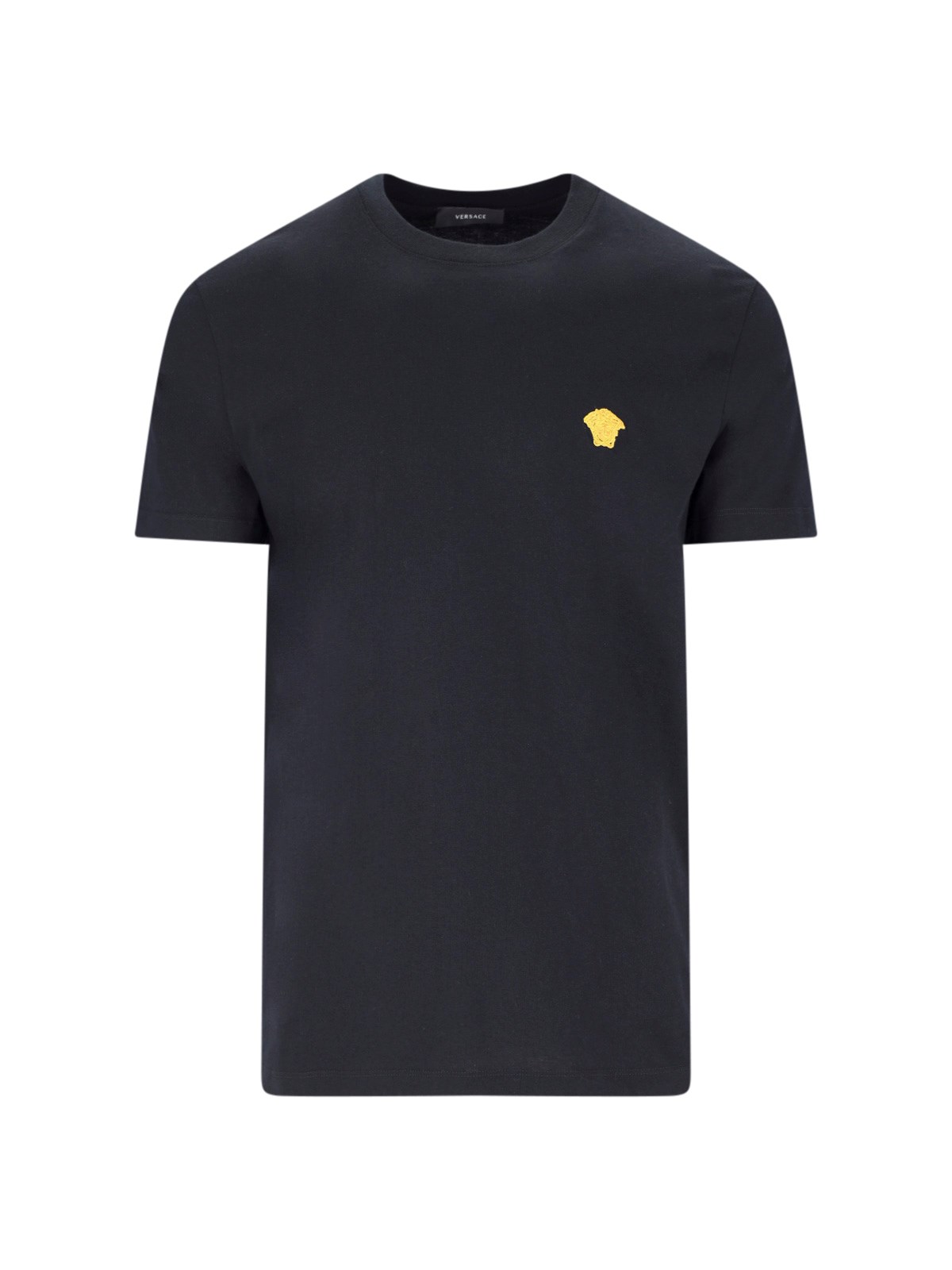 Shop Versace Logo T-shirt In Black  