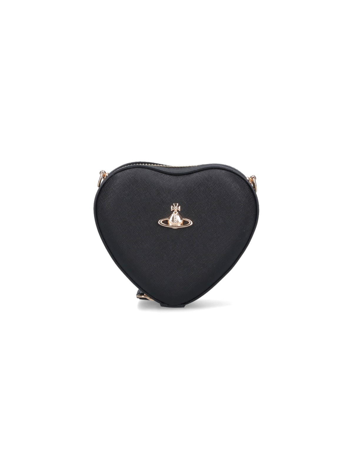 Shop Vivienne Westwood 'heart' Crossbody Bag In Black  