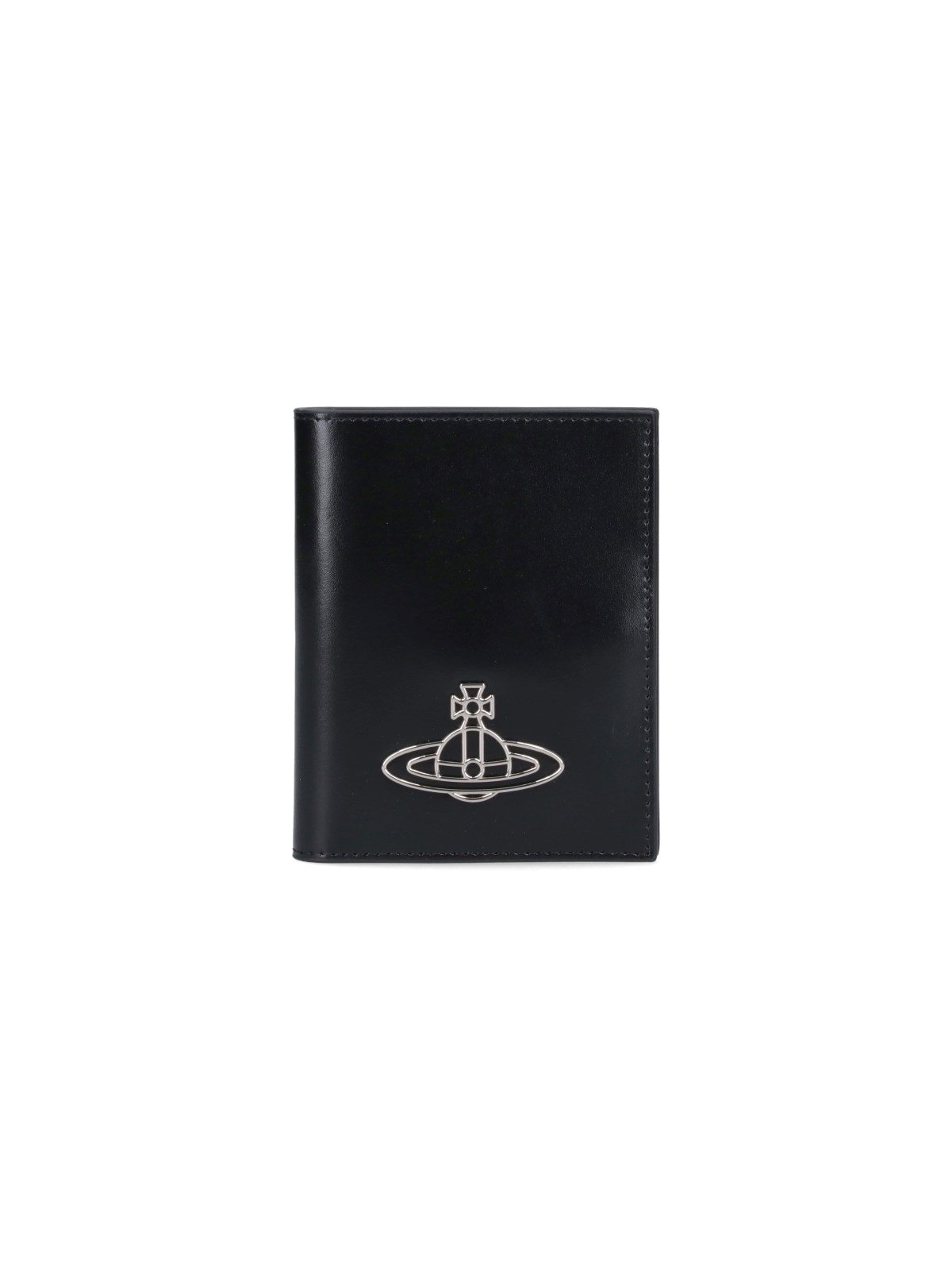 Shop Vivienne Westwood Bifold Logo Card Holder In Black  