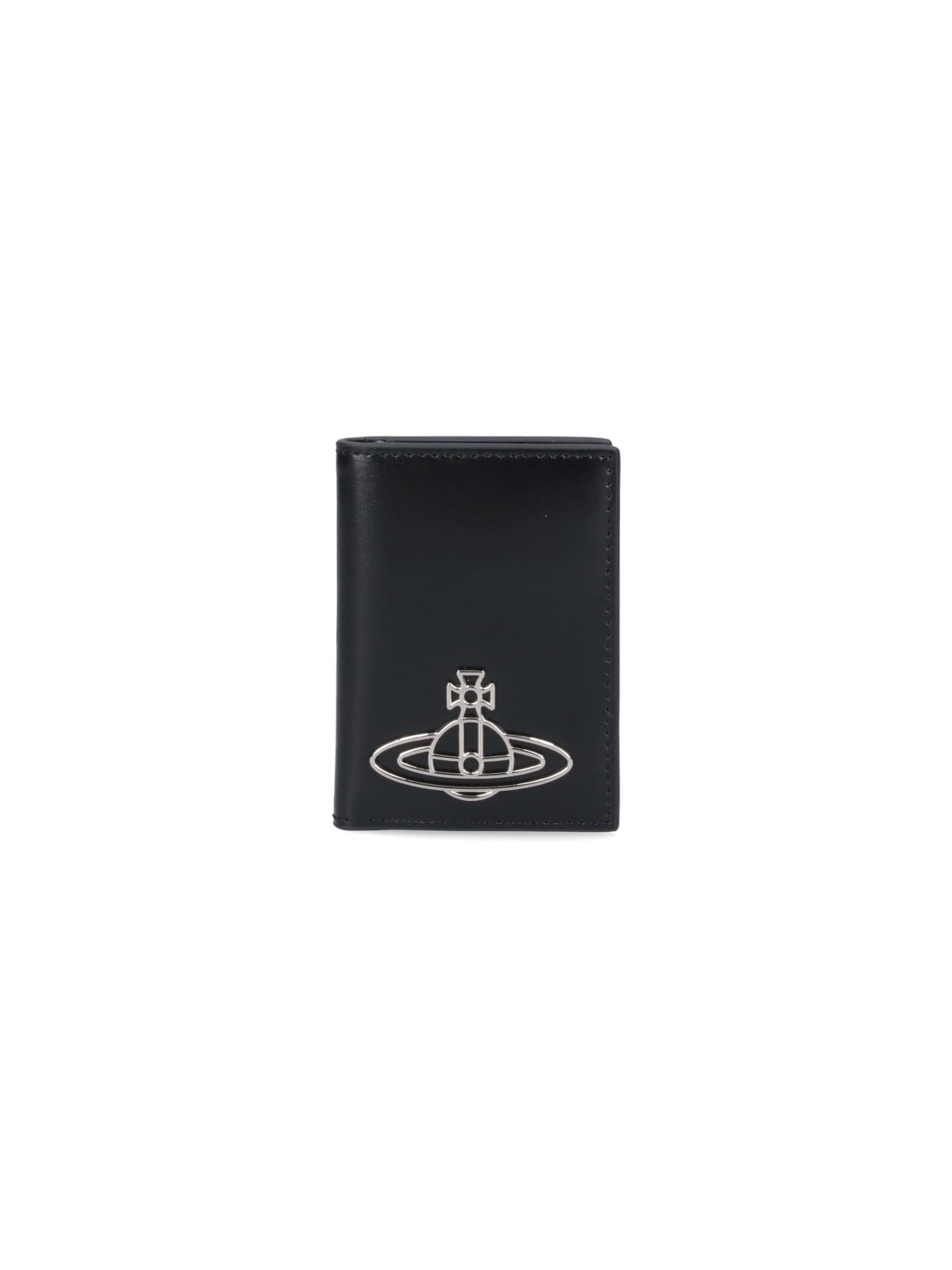 Shop Vivienne Westwood Bifold Logo Card Holder In Black  