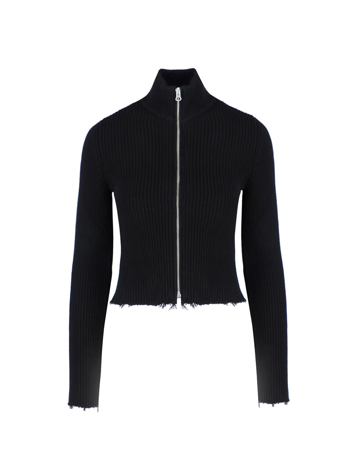 Shop Mm6 Maison Margiela Zip Sweater In Black  