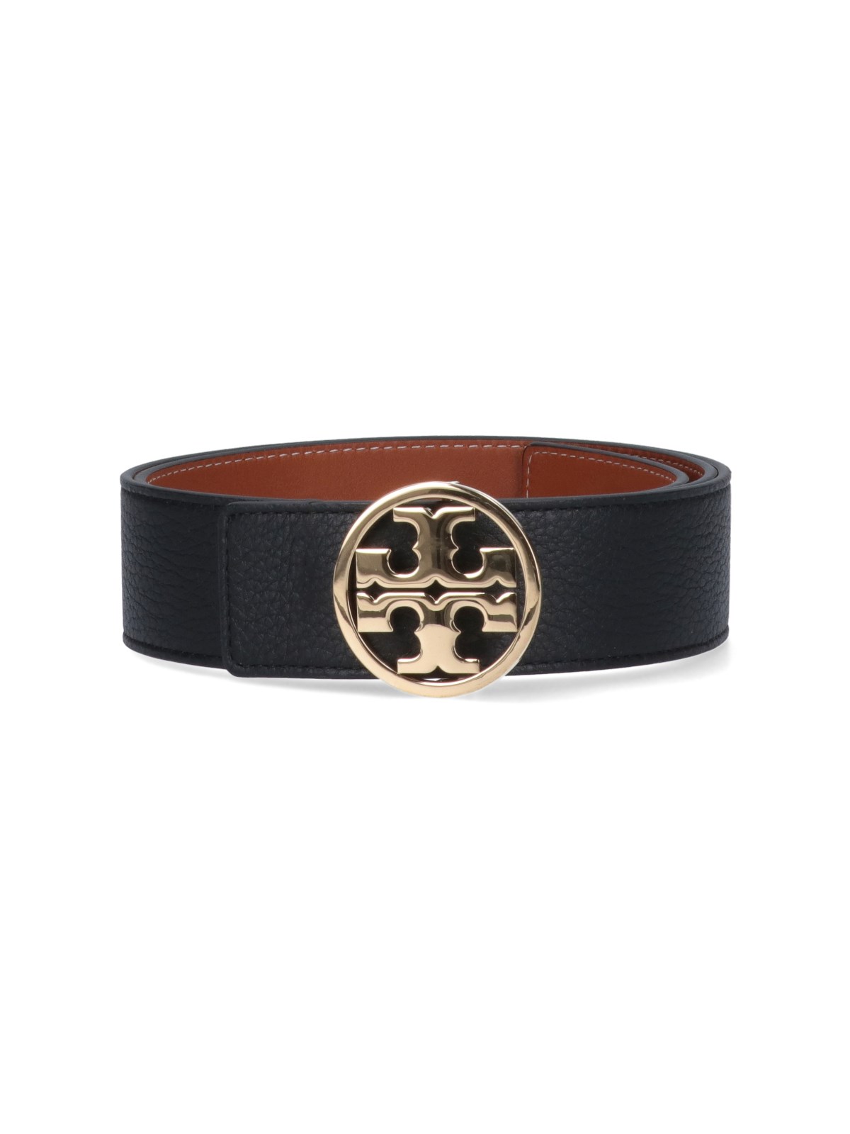 Shop Tory Burch 'miller' Reversible Belt In Black  