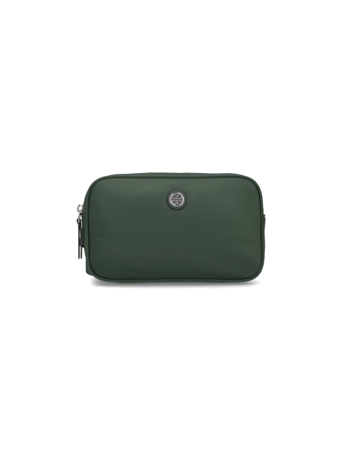 Shop Tory Burch "virginia" Logo Fanny Pack In Green