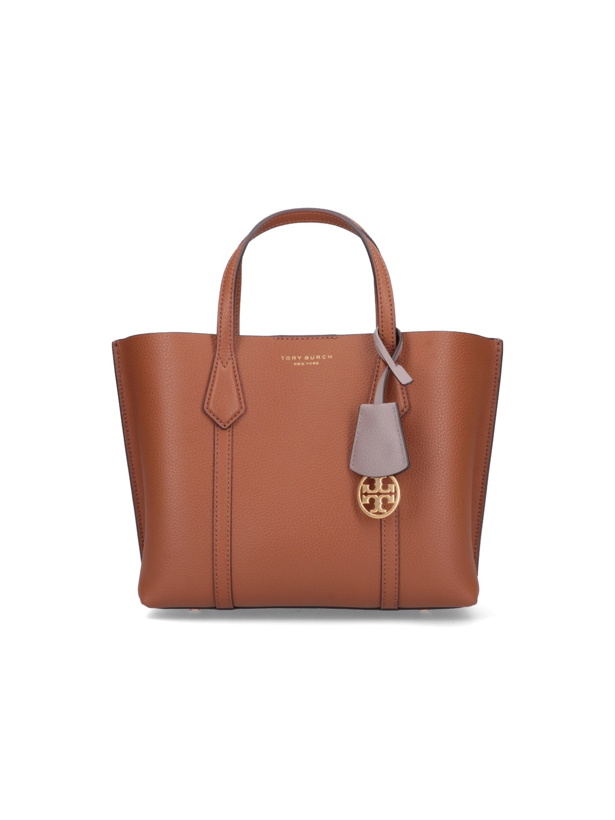 Shop Tory Burch Small 'perry' Shopping Bag In Brown