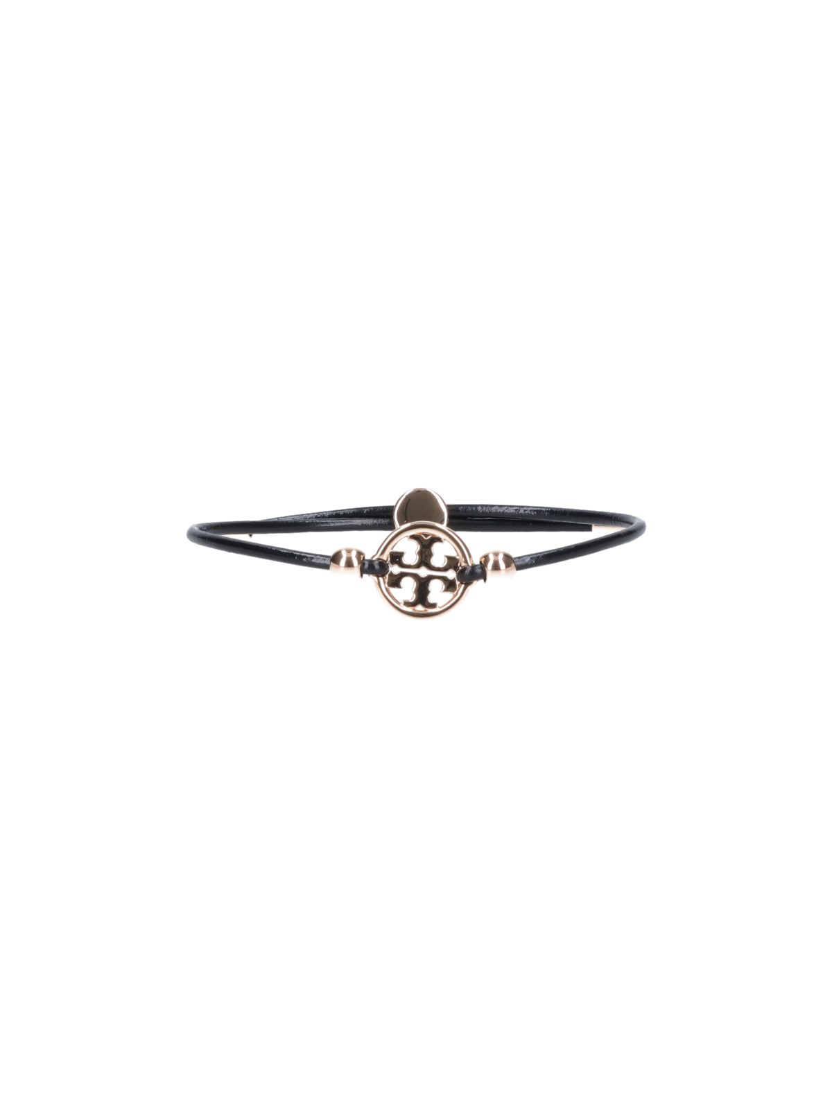 Shop Tory Burch "miller" Logo Bracelet In Black  