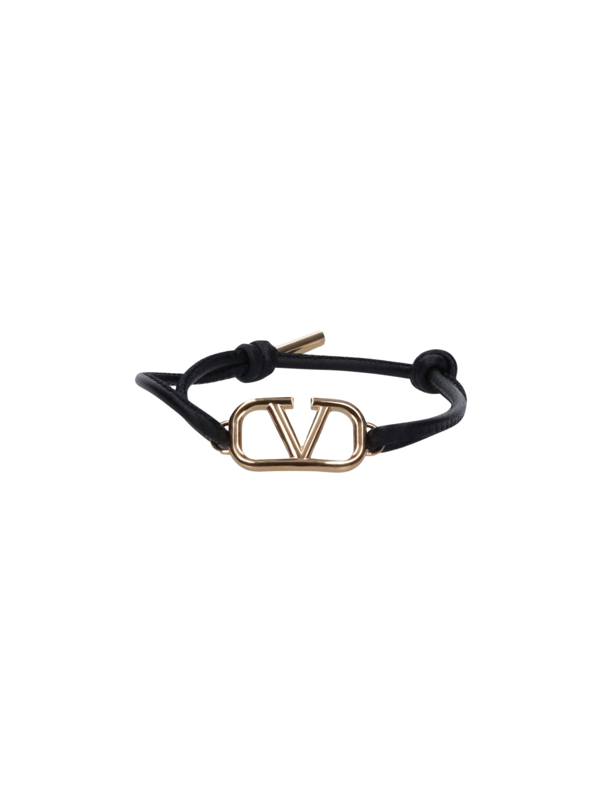 Shop Valentino 'vlogo' Bracelet In Black  