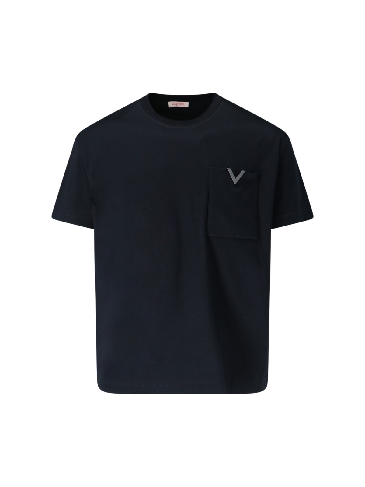 Shop Valentino 'v Detail' T-shirt In Black  