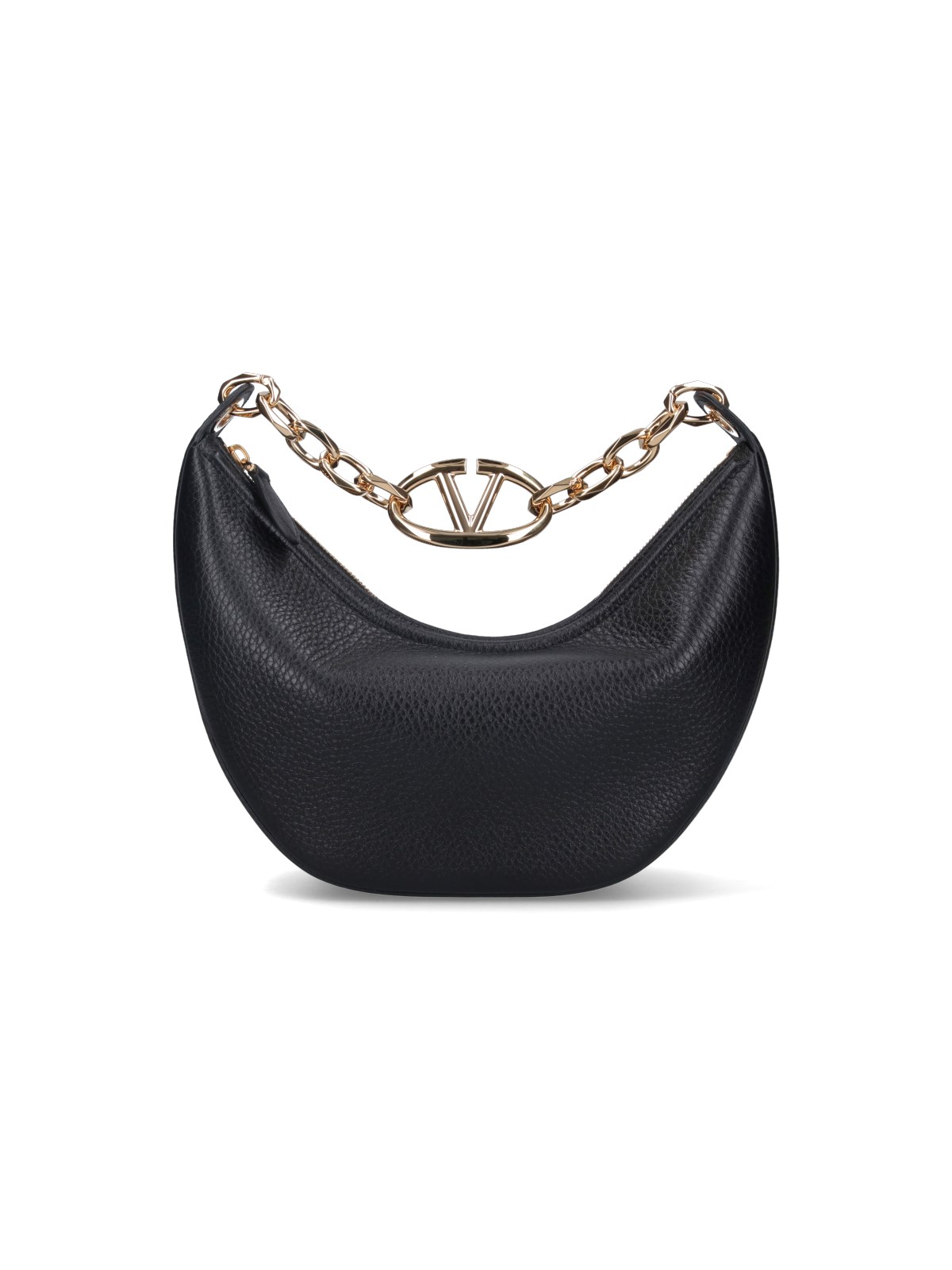 Shop Valentino 'hobo Vlogo Moon' Small Shoulder Bag In Black  