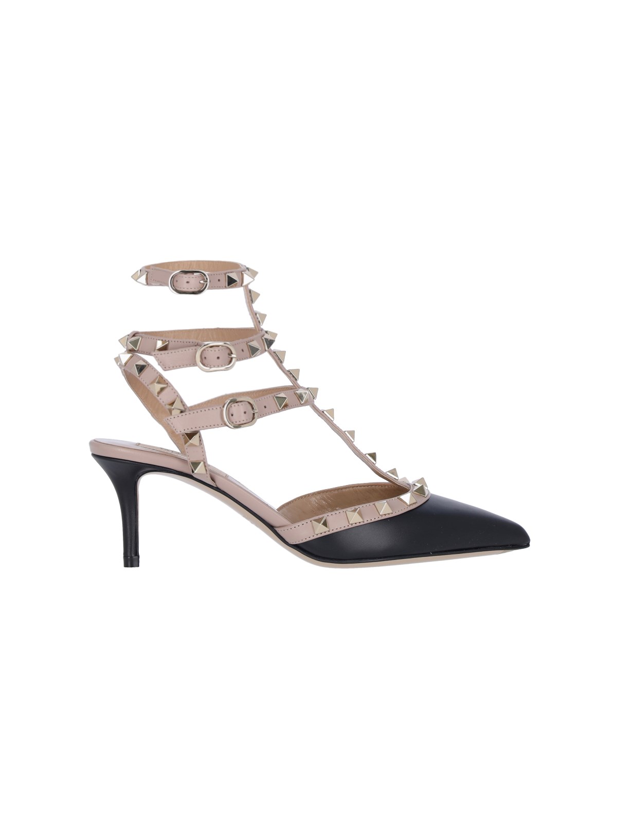 Shop Valentino 'rockstud' Slingback Pumps In Black  