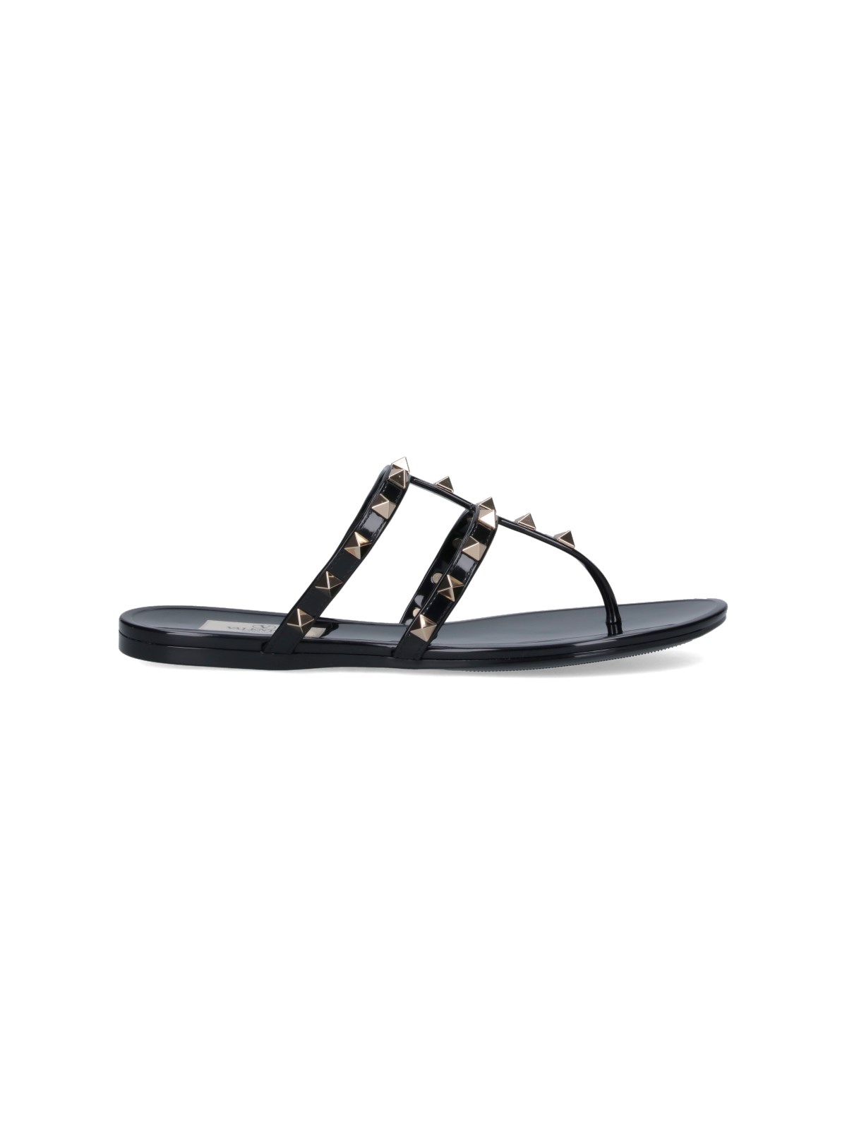 Shop Valentino 'roman Studs' Sandals In Black  