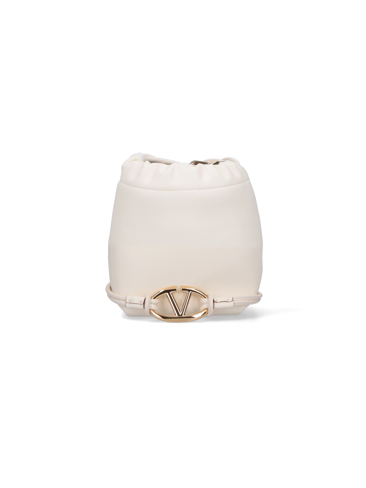 Shop Valentino "vlogo Pouf" Mini Bag In White