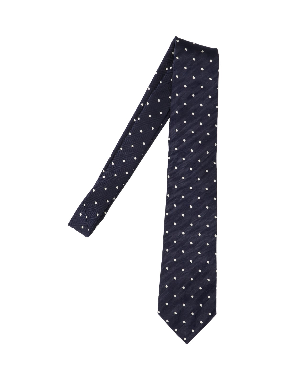 Shop Tom Ford Polka Dot Tie In Blue