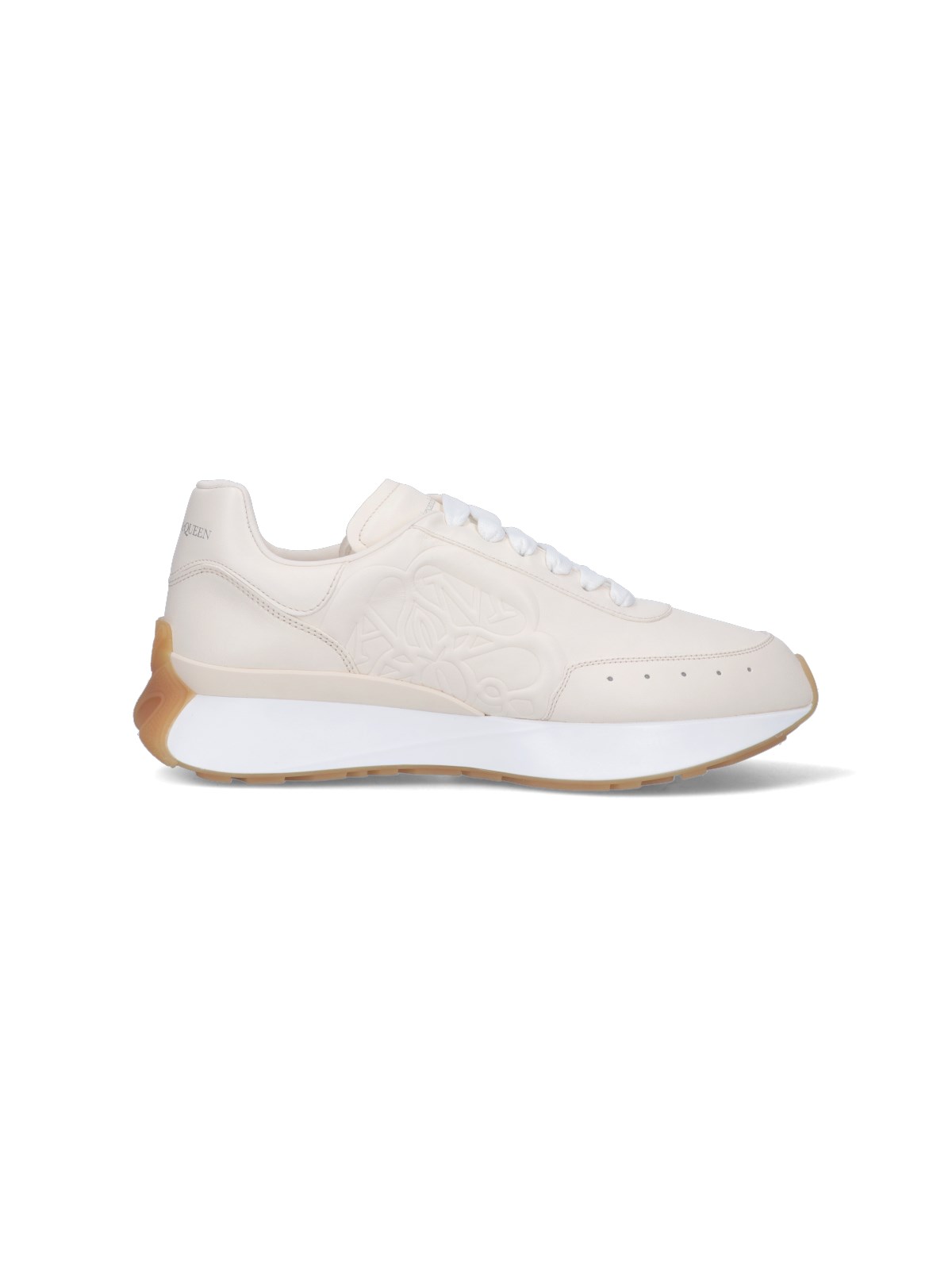 Shop Alexander Mcqueen 'sprint Runner' Sneakers In Cream