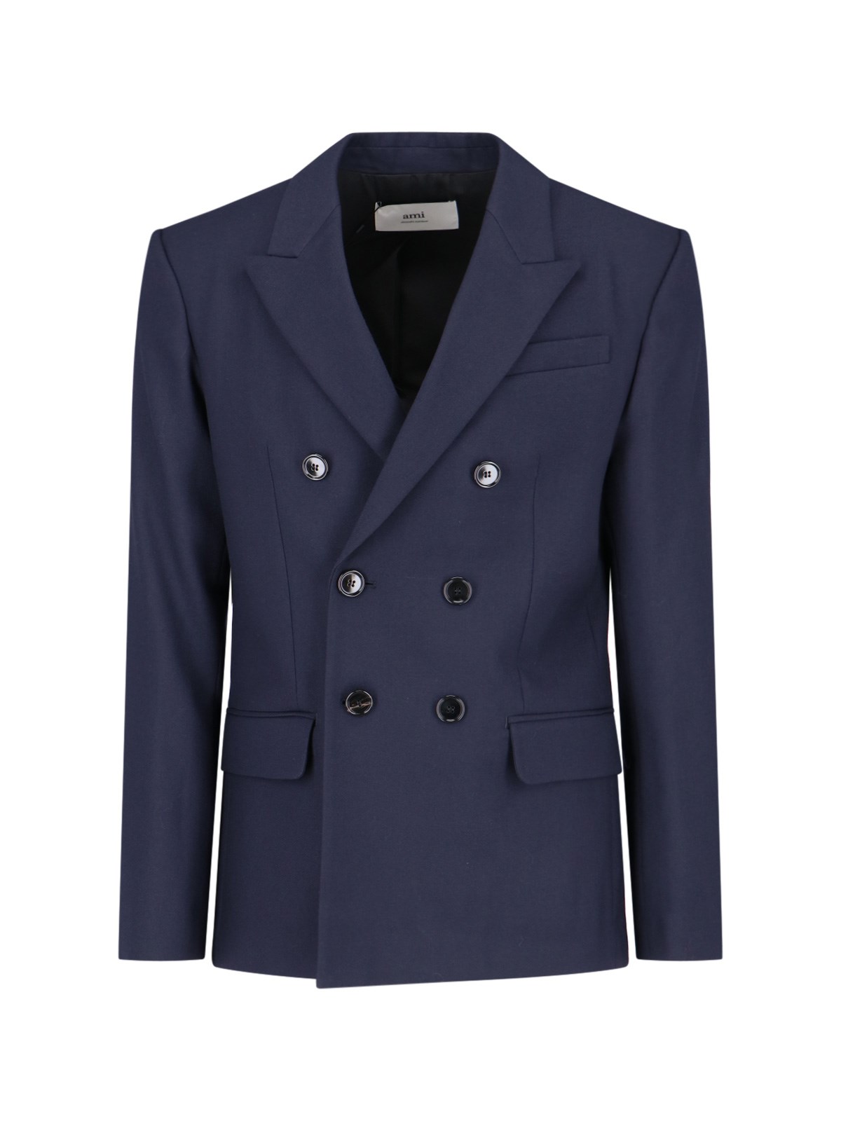 Shop Ami Alexandre Mattiussi Double-breasted Blazer In Blue