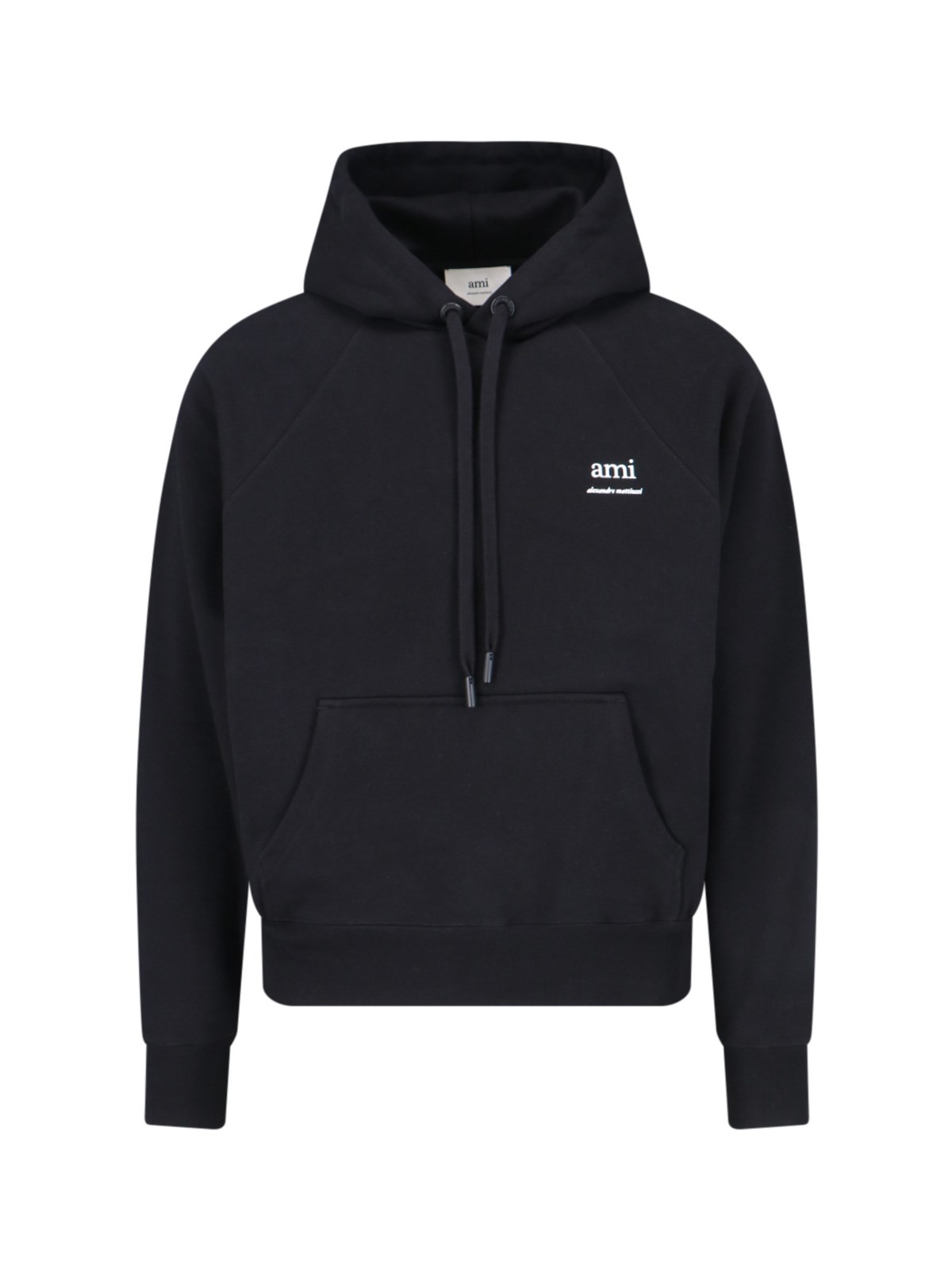 Shop Ami Alexandre Mattiussi Logo Hoodie In Black  