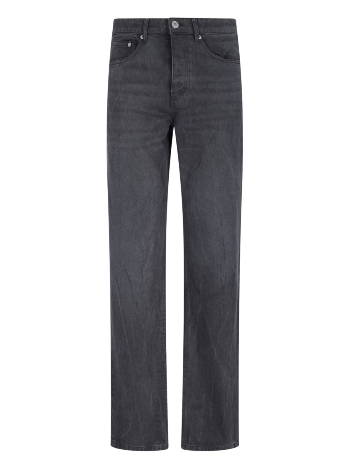 Shop Ami Alexandre Mattiussi Straight Jeans In Black  