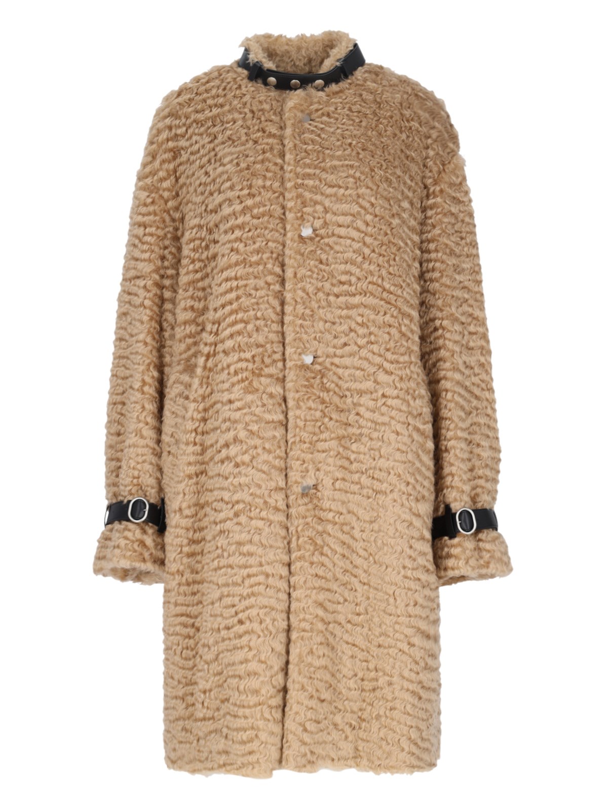 Shop Jil Sander Single-breasted Midi Coat In Brown