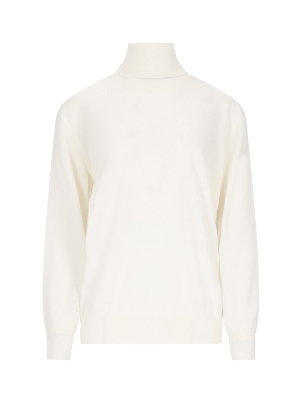 Shop Jil Sander Classic Turtleneck In Cream