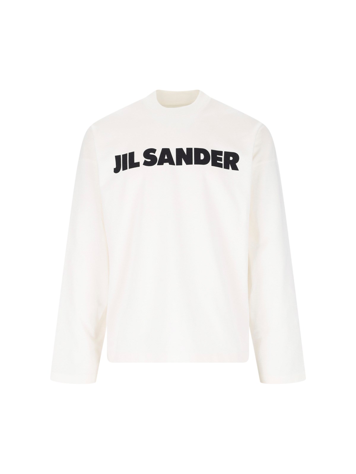 Shop Jil Sander Logo Crewneck Sweatshirt In Cream