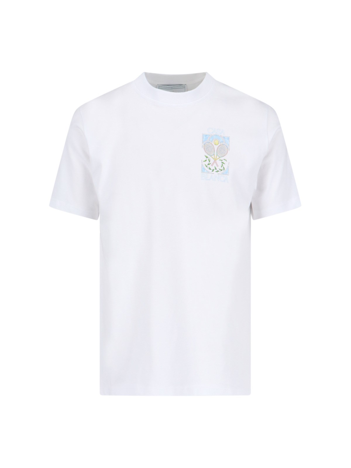 Casablanca 'tennis Pastelle' T-shirt In White