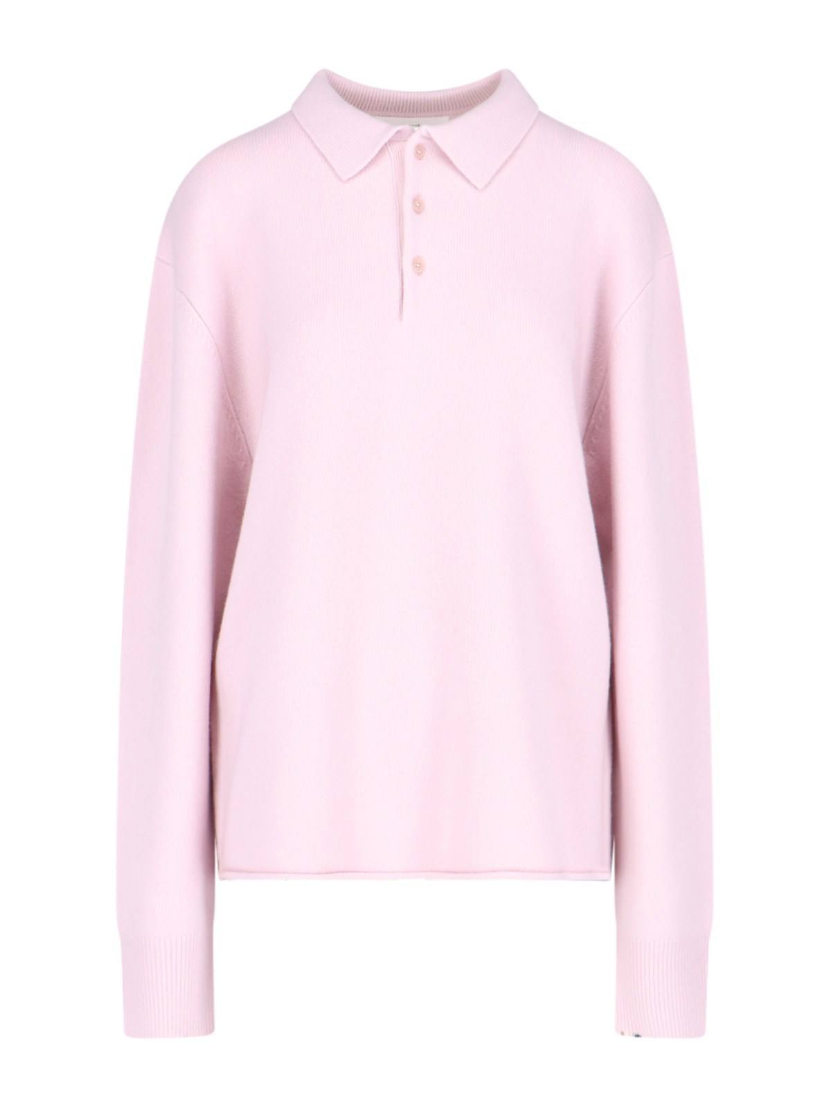 Shop Extreme Cashmere 'marybone' Polo Sweater In Pink