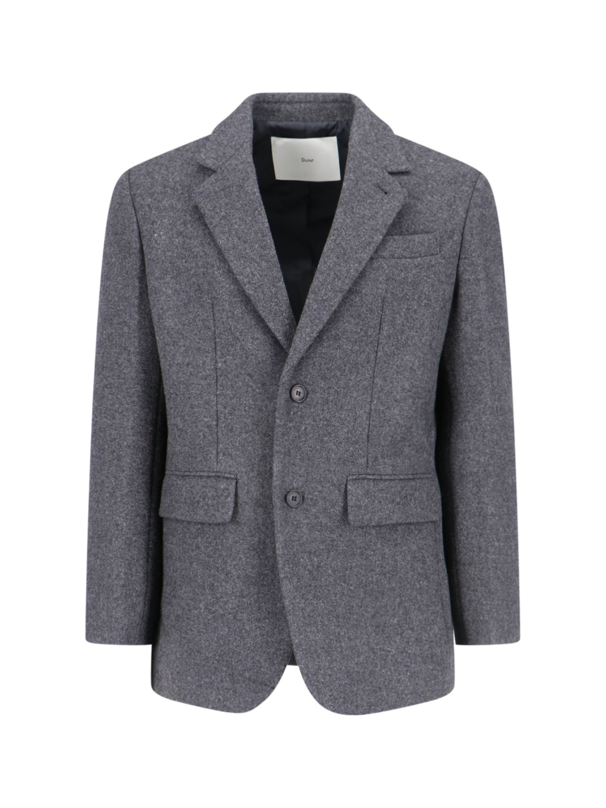 Shop Dunst Single-breasted Blazer In Gray