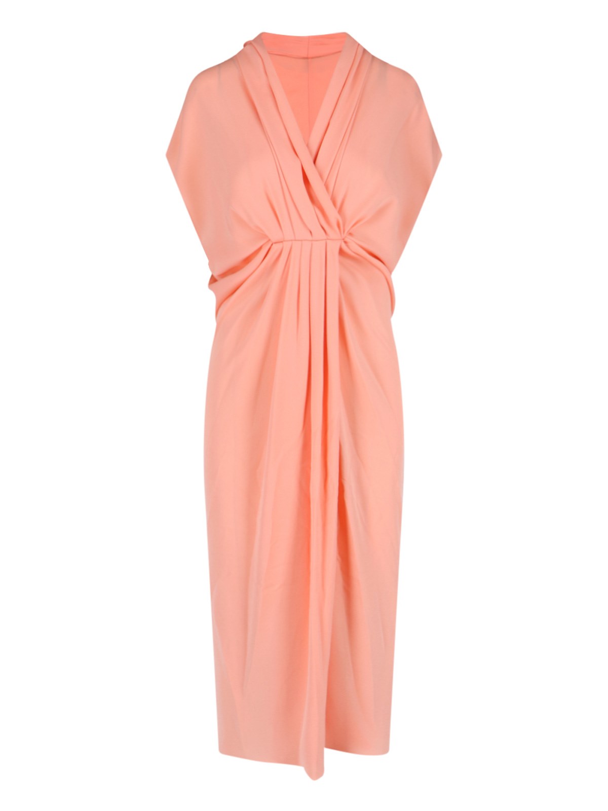 Shop Giorgio Armani Silk Maxi Dress In Pink
