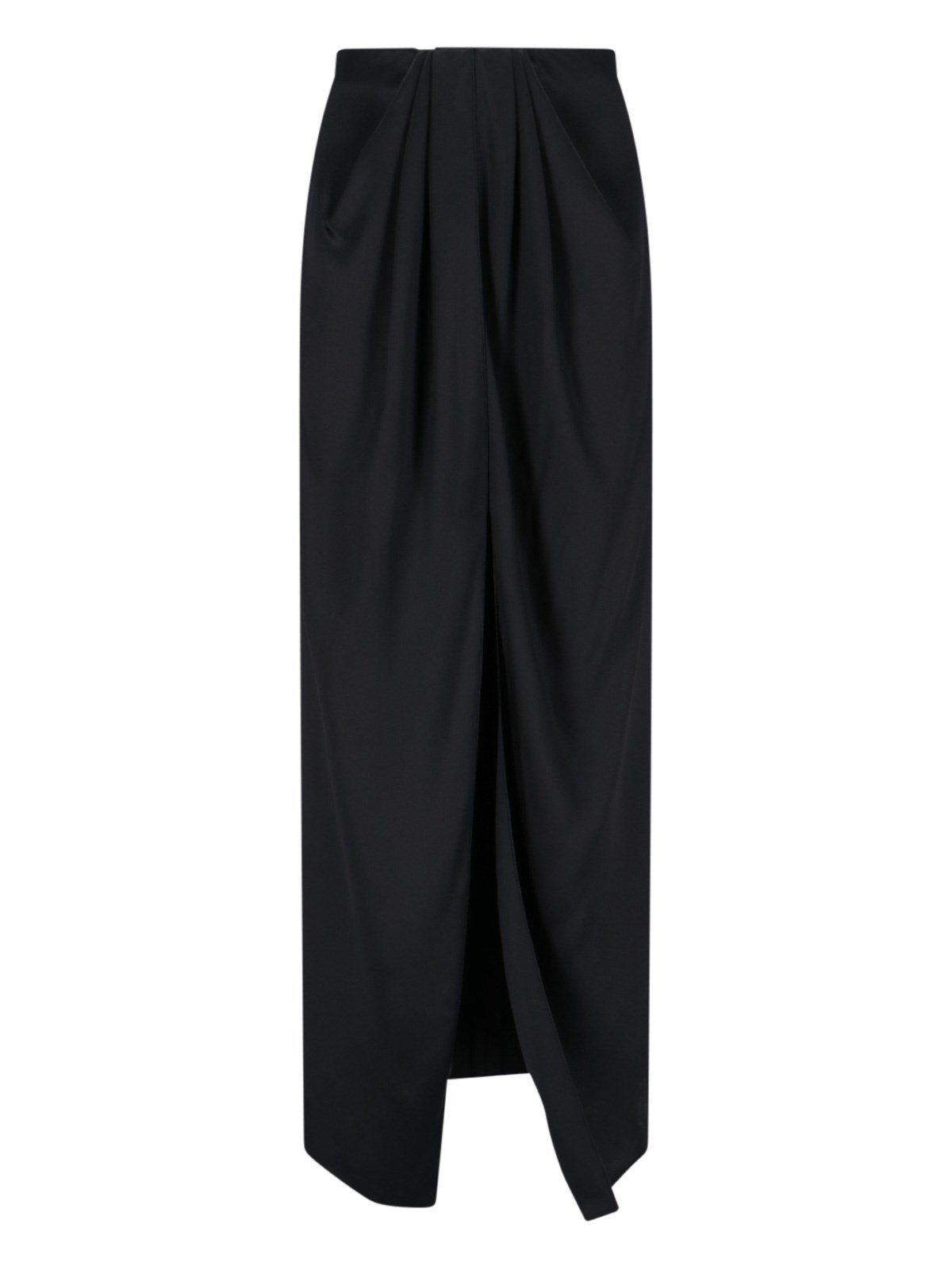 Giorgio Armani Silk Maxi Skirt In Black  