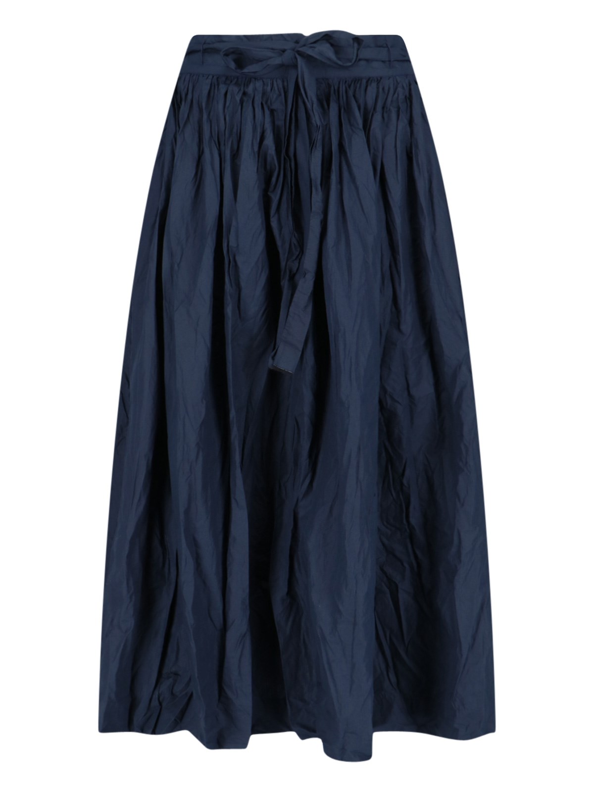 Daniela Gregis Crinckle Midi Skirt In Blue
