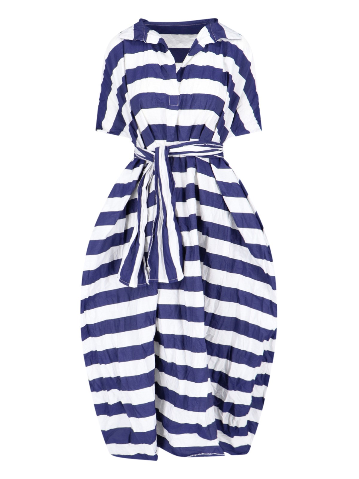 Daniela Gregis Striped Maxi Dress In Blue