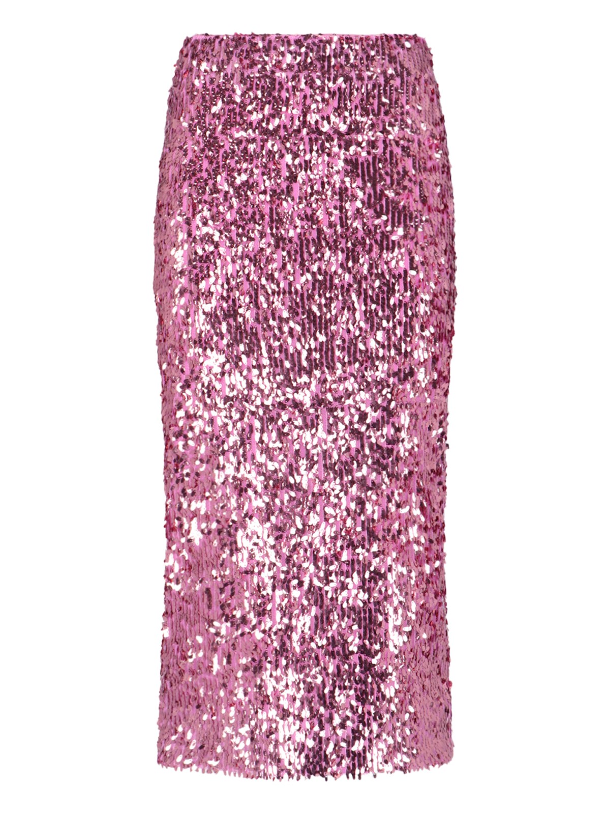 Shop Rotate Birger Christensen Sequin Midi Skirt In Pink