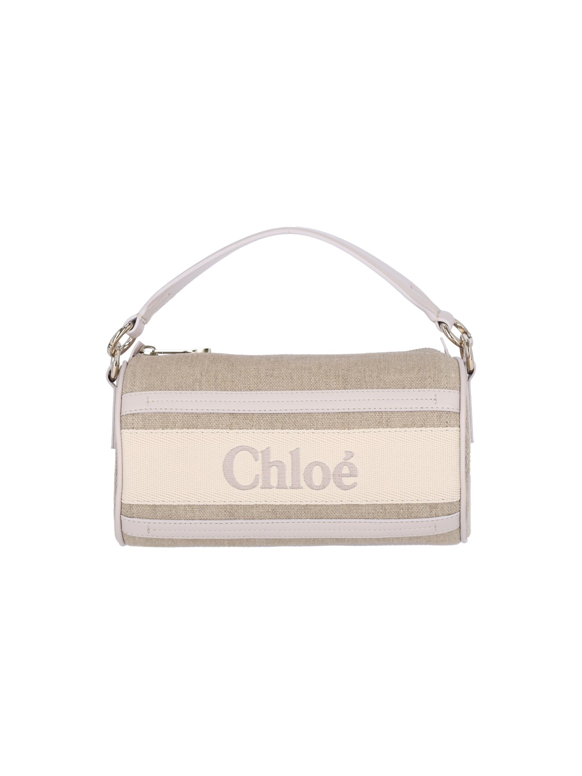 Shop Chloé Tubular Shoulder Bag In Cream
