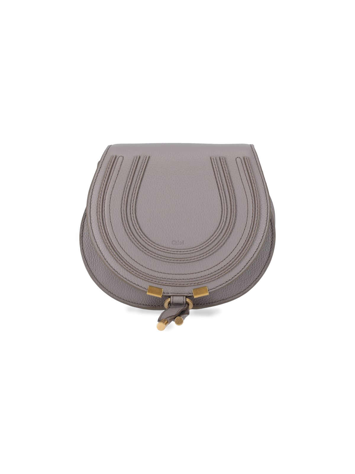 Shop Chloé Small Shoulder Bag 'marcie' In Gray