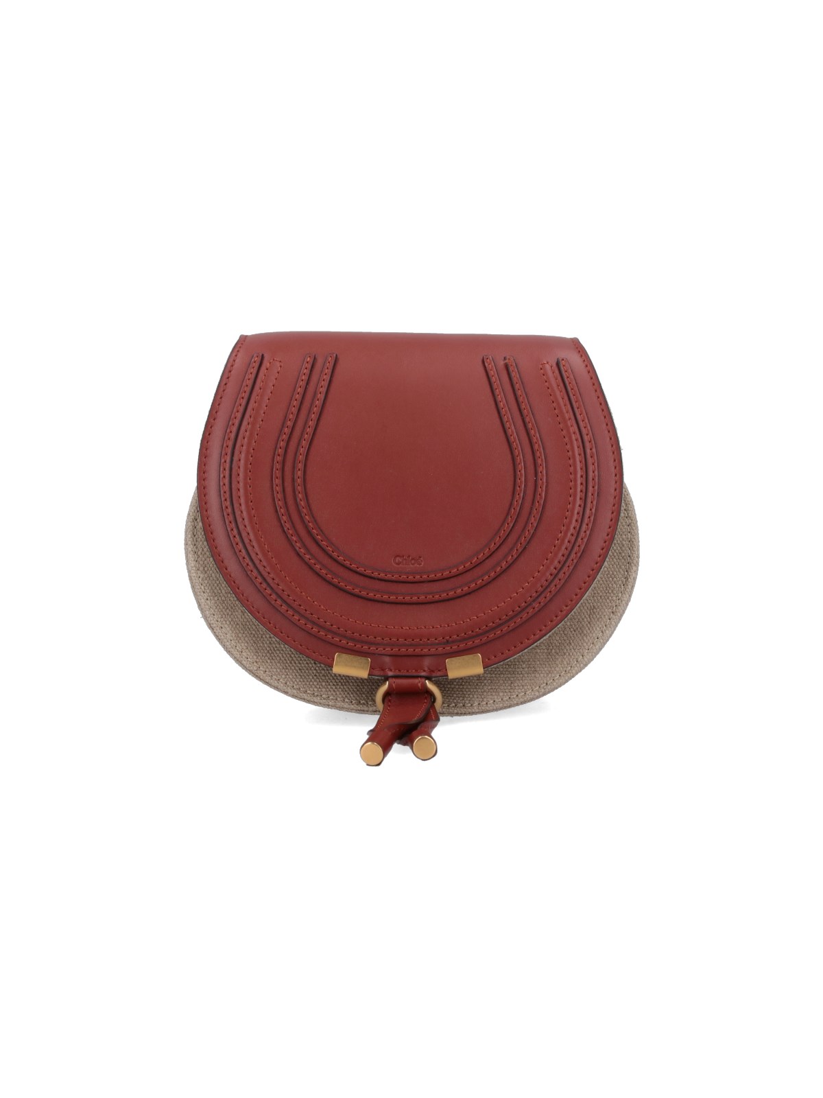 Shop Chloé Small Crossbody Bag "marcie" In Red