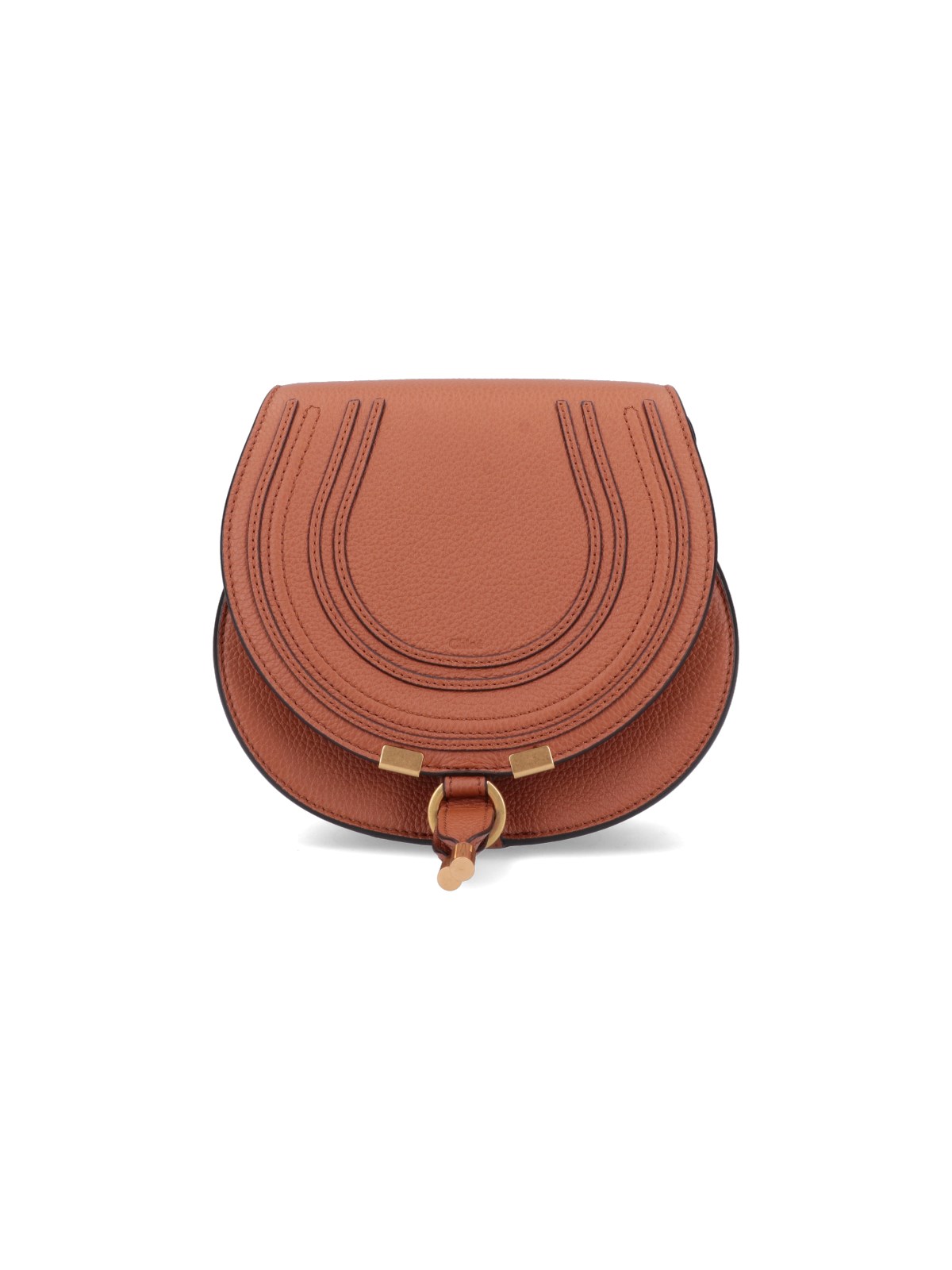 Shop Chloé Small 'marcie' Shoulder Bag In Brown