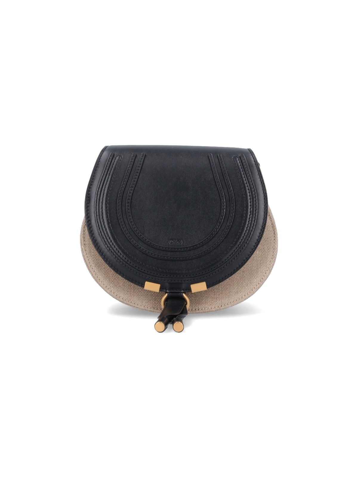 Shop Chloé Small Crossbody Bag "marcie" In Black  