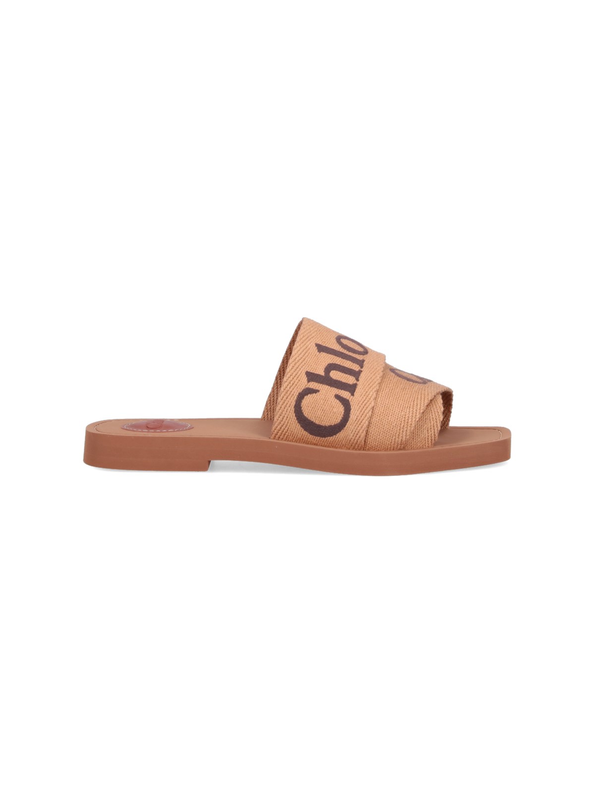 Shop Chloé 'woody' Sandals In Brown