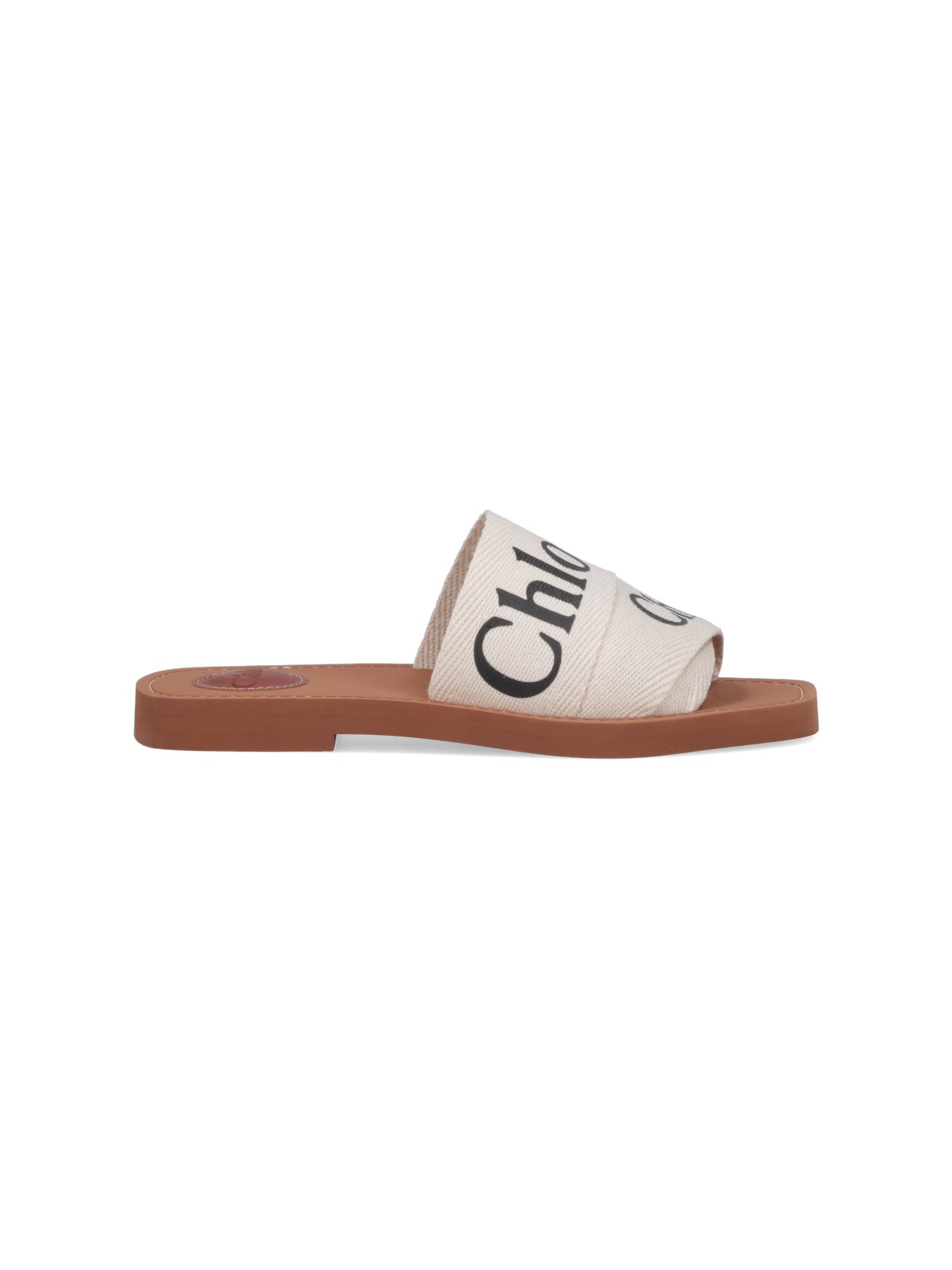 Shop Chloé 'woody' Sandals In White