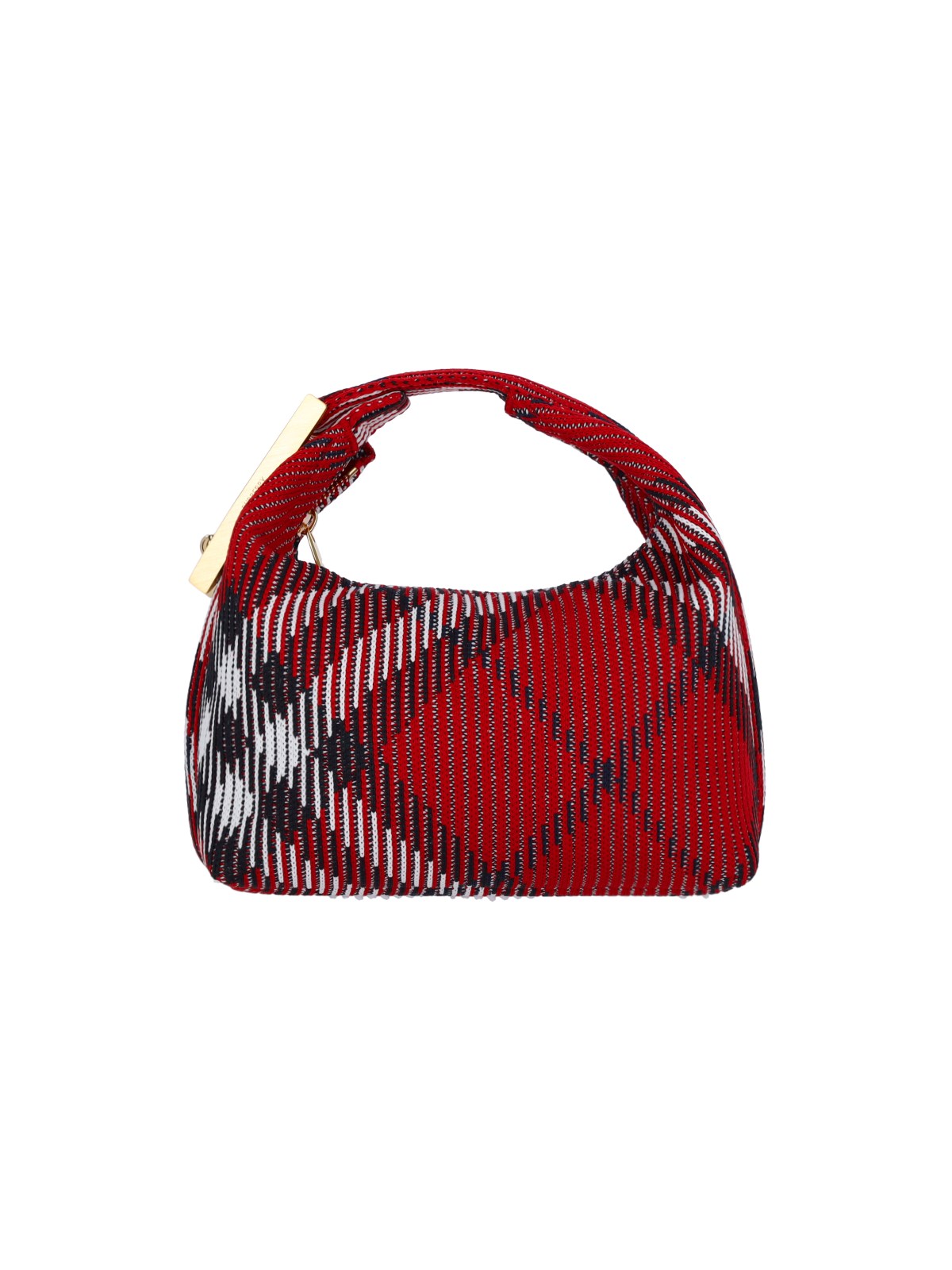 Shop Burberry Mini Handbag "peg" In Red