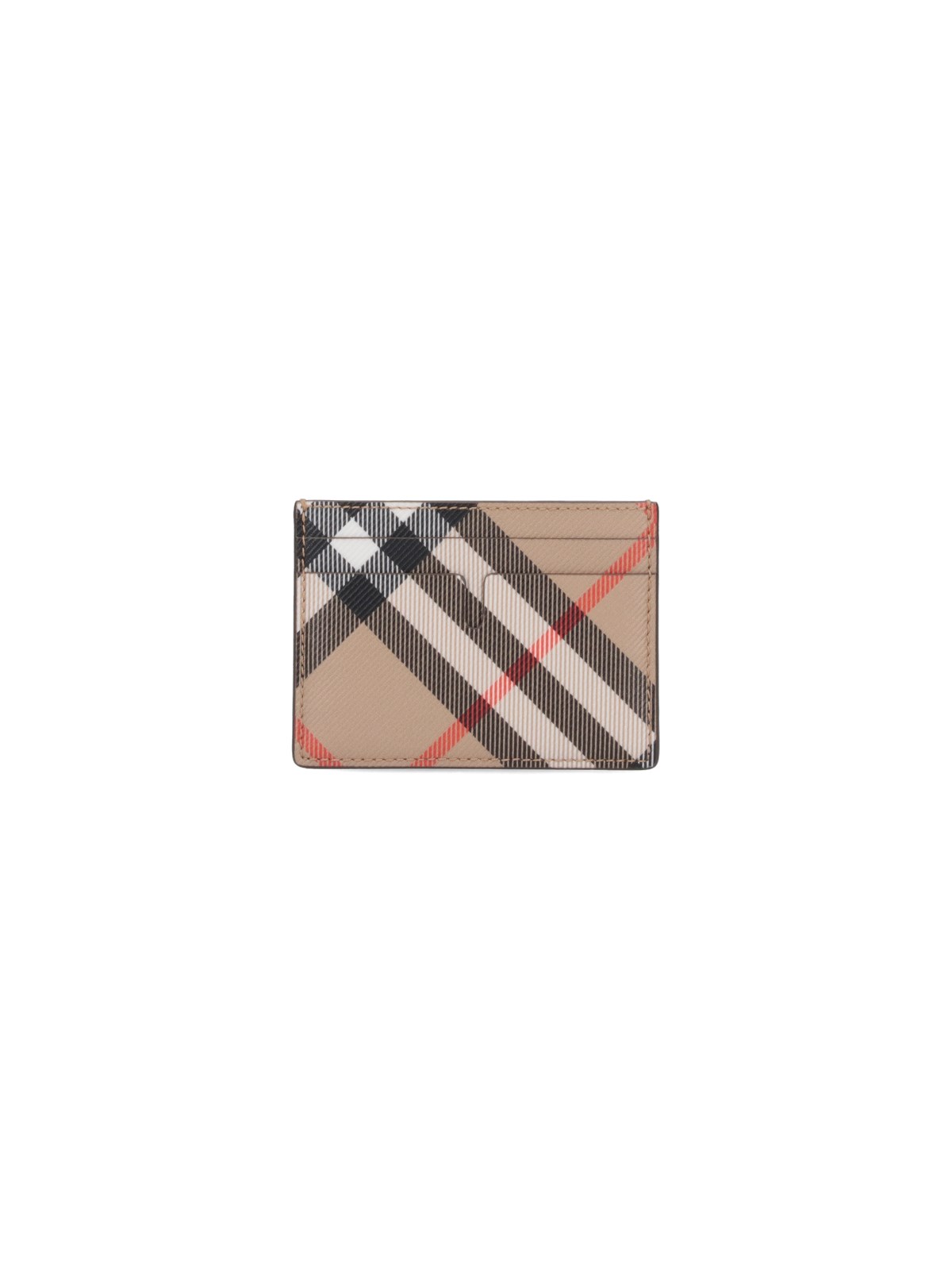 Shop Burberry "check" Card Holder In Brown