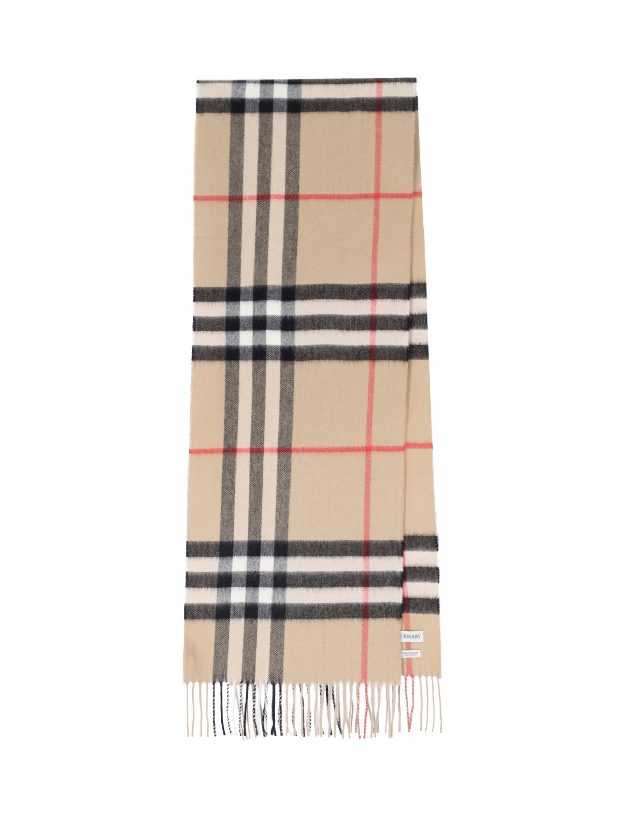 Burberry 'check' Scarf In Beige
