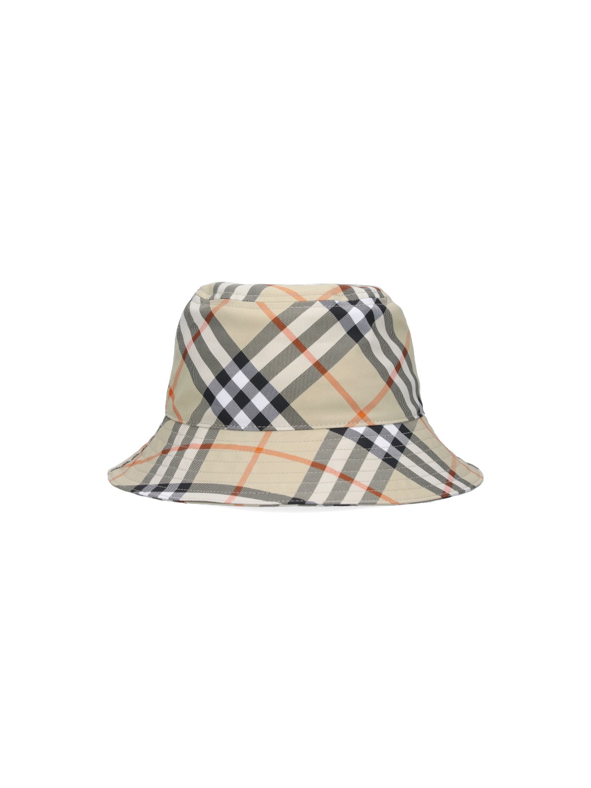 Shop Burberry 'ekd' Logo Bucket Hat In Beige