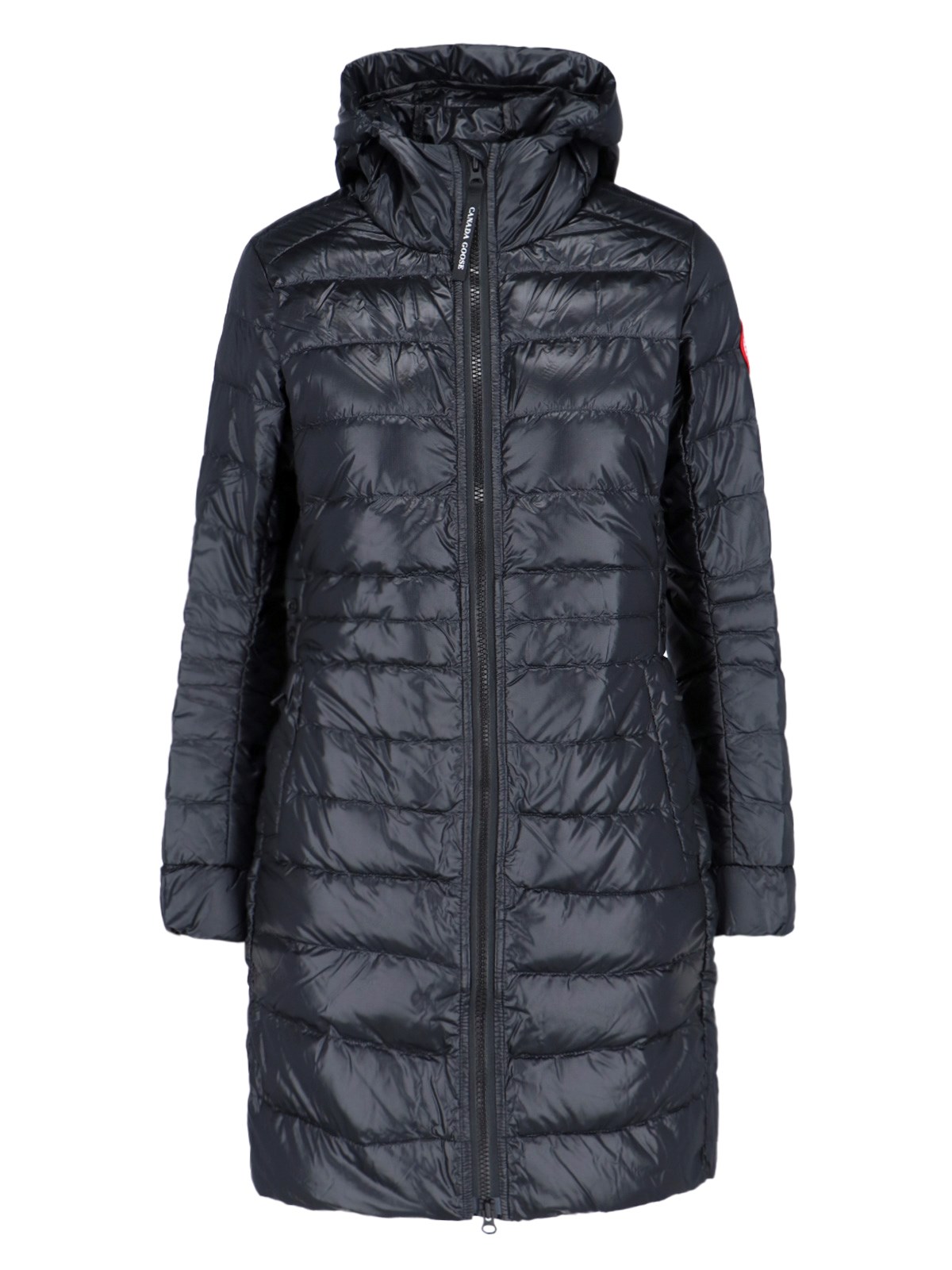 Canada Goose Padded Down Jacket "cypress Hooded" In Black  