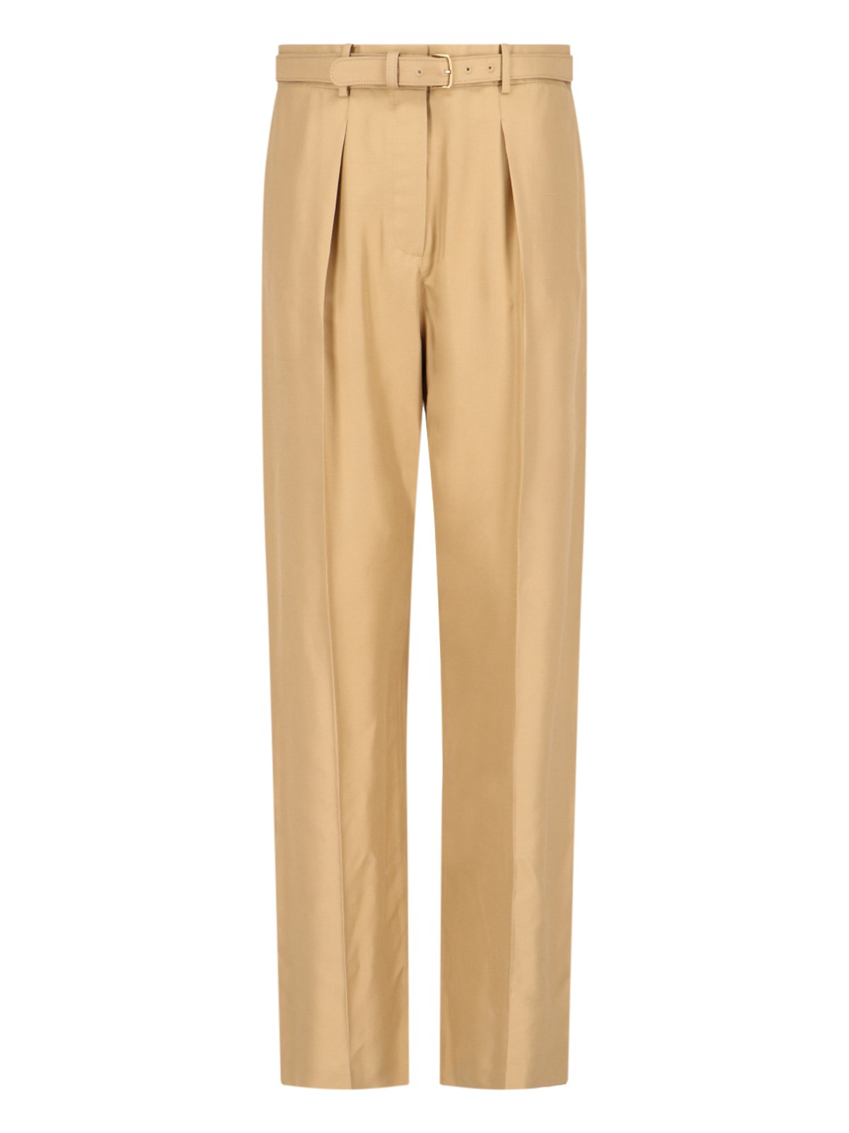 Loro Piana Edward Raw Tussah Silk Trousers In Beige
