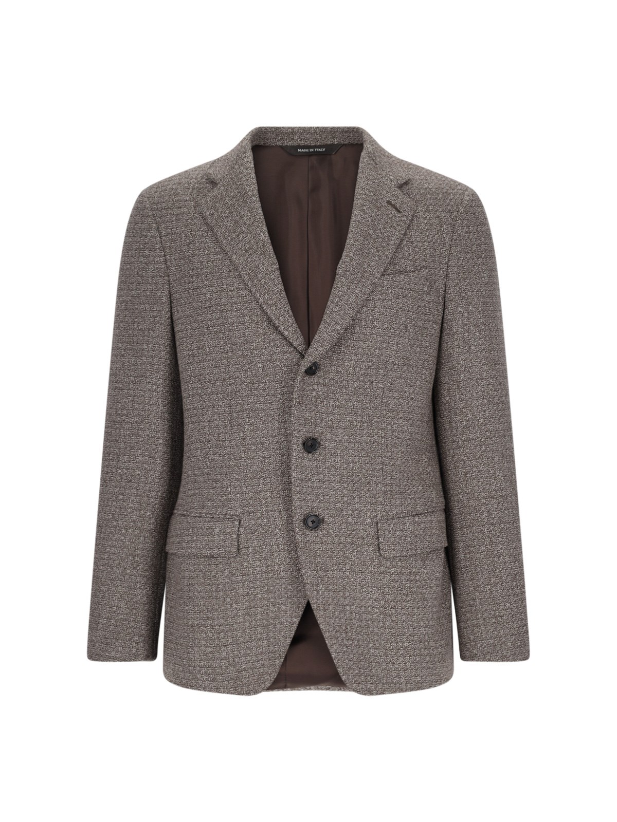 Shop Loro Piana Single-breasted Virgin Wool Blazer In Brown