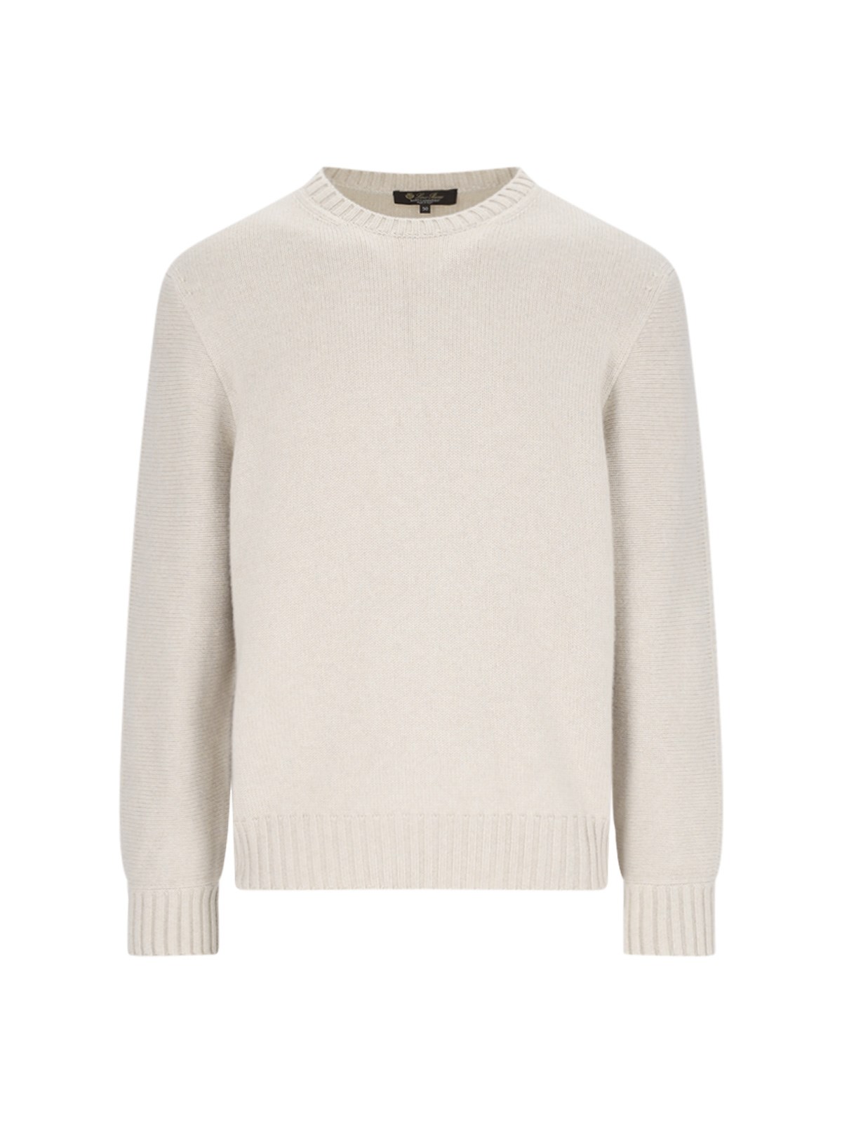 Shop Loro Piana Cashmere Crew Neck Sweater In Cream